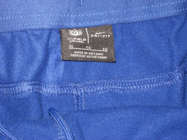 Alex Tanney Player Issued & Signed Official Blue New York Giants #3 On-Field Nike Dri-Fit XL Sweatpants