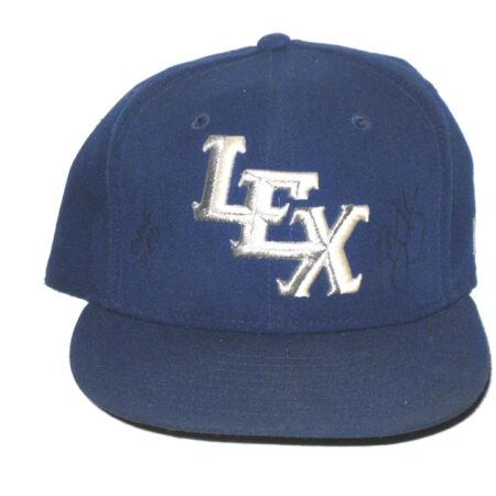 Bryce Hensley Game Used & Signed Official Blue Lexington Legends New Era 59FIFTY Fitted Hat