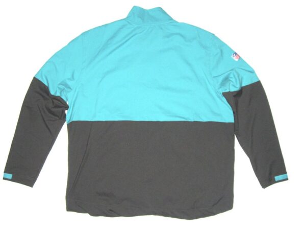 Chandler Cox Player Issued Official Aqua & Black Miami Dolphins #27 Lightweight Full Zip Nike XXL Jacket