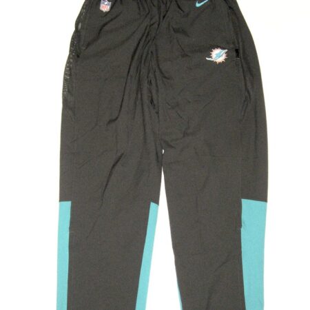 Chandler Cox Player Issued Official Charcoal & Aqua Miami Dolphins On-Field Nike Dri-Fit XXL Sweatpants