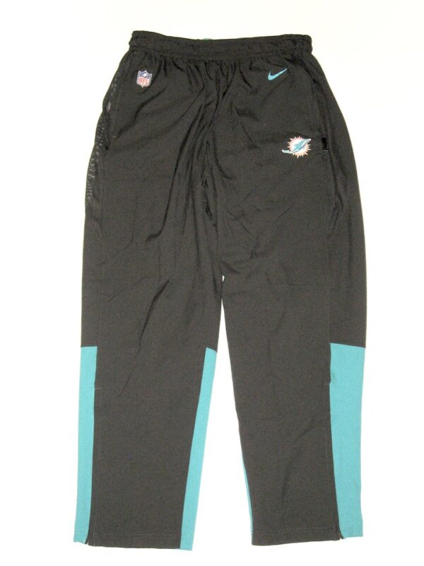 Chandler Cox Player Issued Official Charcoal & Aqua Miami Dolphins On-Field Nike Dri-Fit XXL Sweatpants