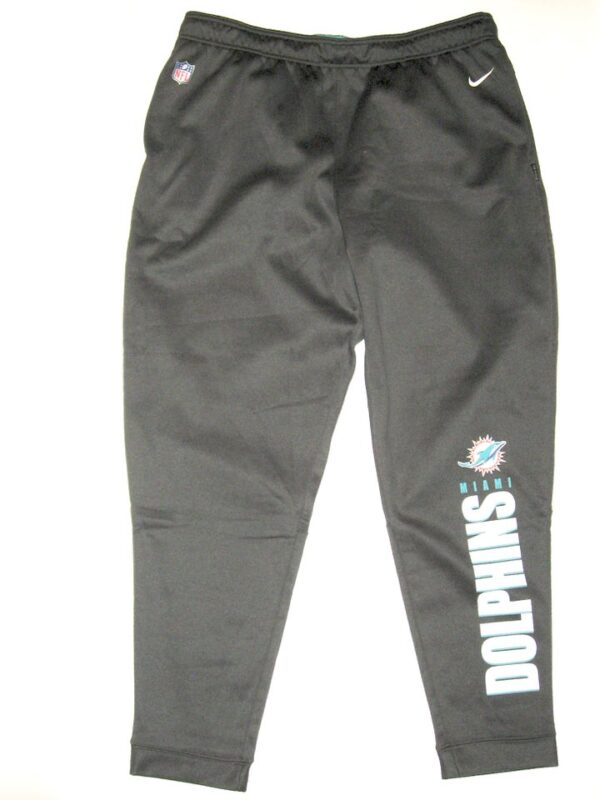 Chandler Cox Player Issued Official Gray Miami Dolphins On-Field Nike Dri-Fit XXL Sweatpants