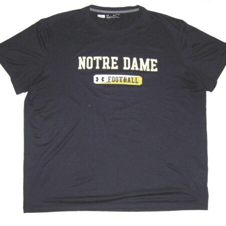 Tommy Kraemer Player Issued & Signed Official Notre Dame Fighting Irish Football #78 Under Armour 3XL Shirt