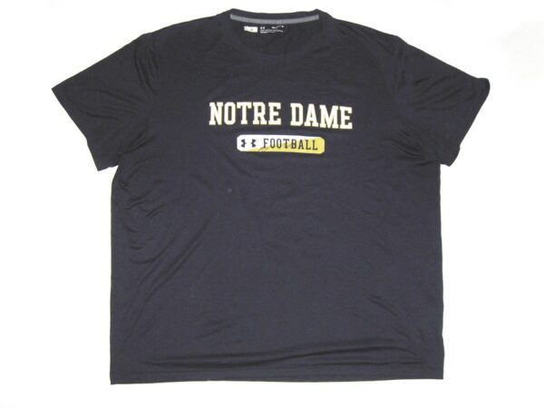 Tommy Kraemer Player Issued & Signed Official Notre Dame Fighting Irish Football #78 Under Armour 3XL Shirt