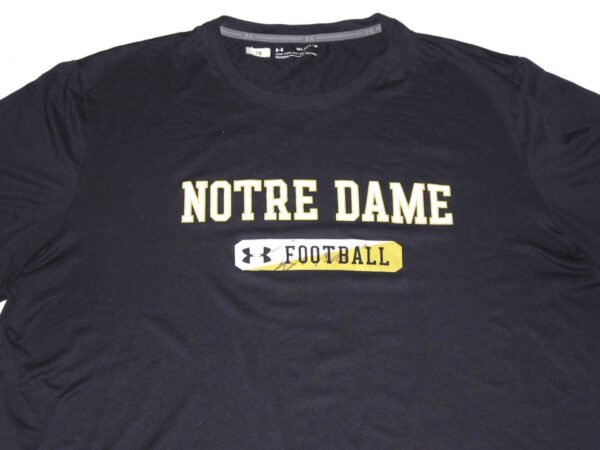 Tommy Kraemer Player Issued & Signed Official Notre Dame Fighting Irish Football #78 Under Armour 3XL Shirt