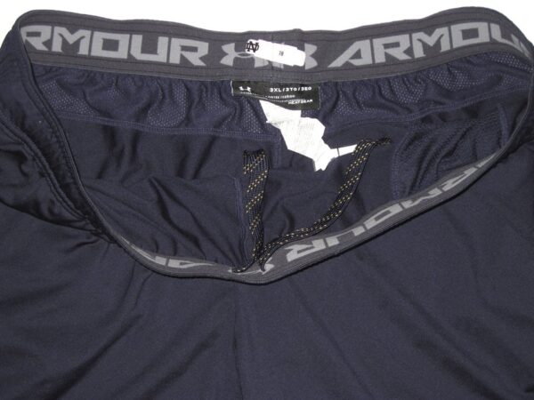 Tommy Kraemer Practice Worn & Signed Official Notre Dame Fighting Irish #78 Under Armour 3XL Shorts