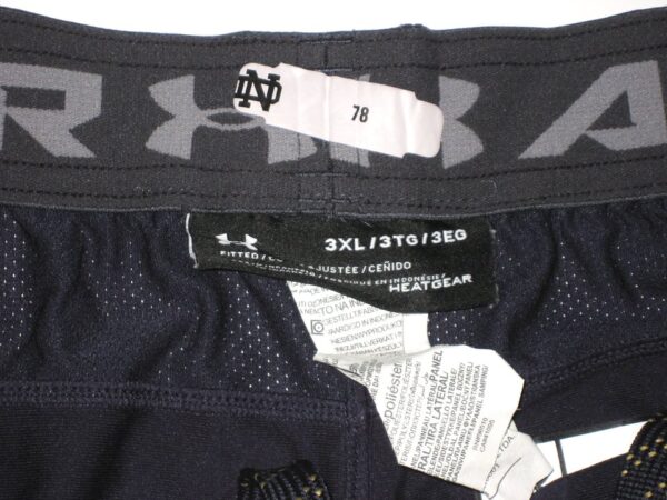 Tommy Kraemer Practice Worn & Signed Official Notre Dame Fighting Irish #78 Under Armour 3XL Shorts