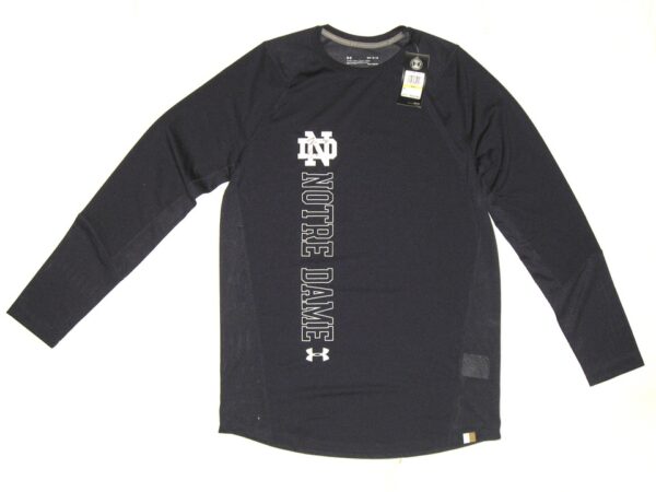 Tommy Kraemer Team Issued & Signed Official Notre Dame Fighting Irish Long Sleeve Under Armour Shirt