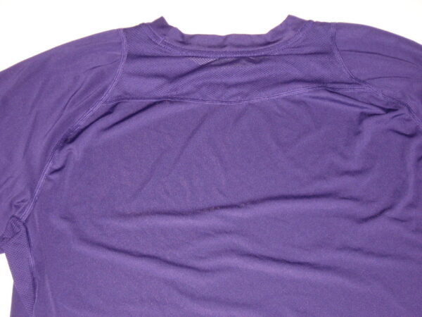 Kade McClure Winston-Salem Dash Game Worn & Signed Purple Nike Pro XL Shirt
