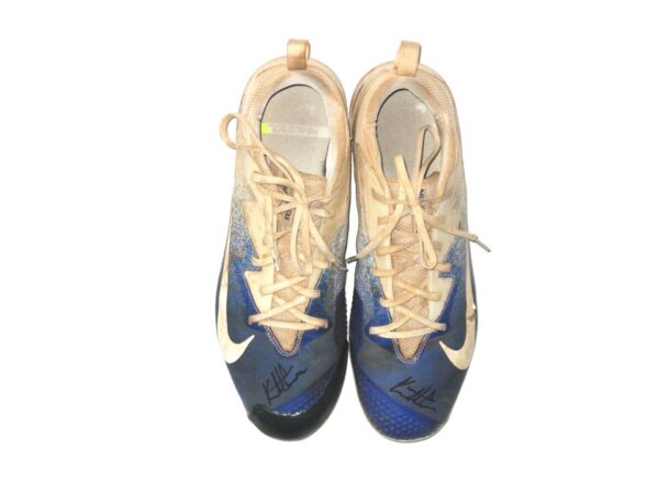 Kutter Crawford Florida Gulf Coast Eagles Game Worn & Signed Blue & White Nike Vapor Cleats