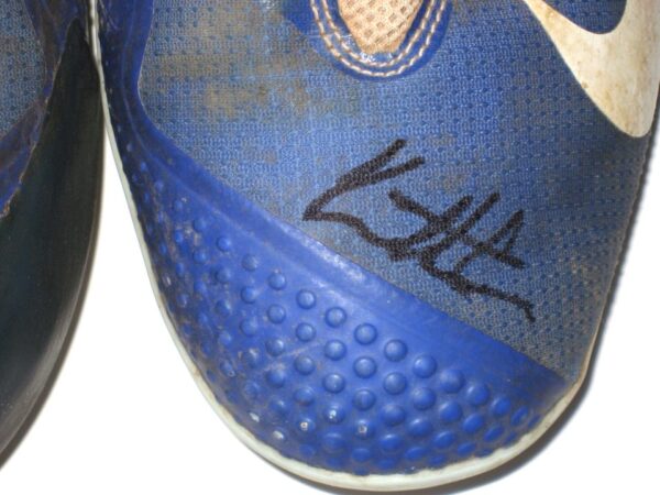 Kutter Crawford Florida Gulf Coast Eagles Game Worn & Signed Blue & White Nike Vapor Cleats