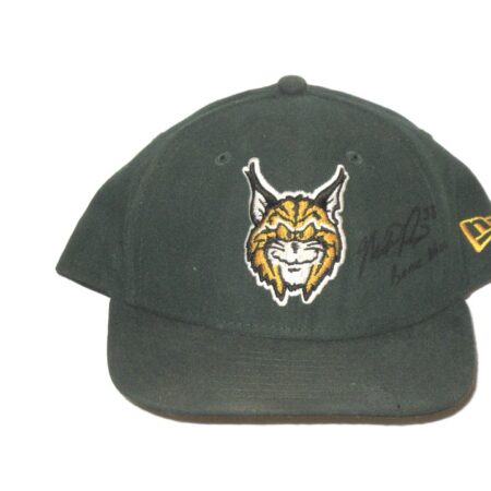 Mike Papi Game Used & Signed Official Green Lynchburg Hillcats Home New Era 59FIFTY Fitted Hat