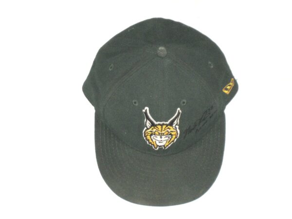Mike Papi Game Used & Signed Official Green Lynchburg Hillcats Home New Era 59FIFTY Fitted Hat