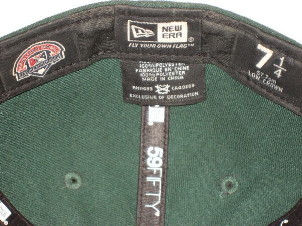 Mike Papi Game Used & Signed Official Green Lynchburg Hillcats Home New Era 59FIFTY Fitted Hat