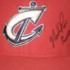 Mike Papi Game Worn & Signed Official Red Columbus Clippers New Era 59FIFTY Hat