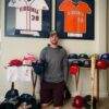 Mike Papi with Game Worn & Signed Official Red Columbus Clippers New Era 59FIFTY Hat