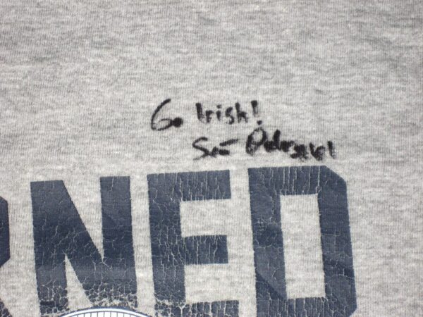 Scott Daly Notre Dame Fighting Irish Team Issued & Signed 2013 New Era Pinstripe Bowl XL Shirt