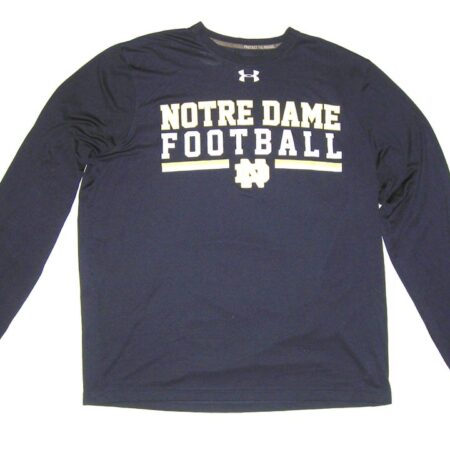 Scott Daly Player Issued Official Notre Dame Fighting Irish #61 Long Sleeve Under Armour XL Shirt
