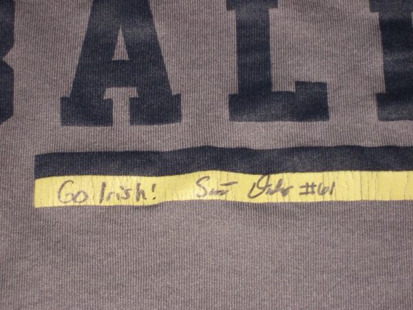 Scott Daly Team Issed & Signed Official Notre Dame Fighting Irish Football Music City Bowl Under Armour XL Shirt