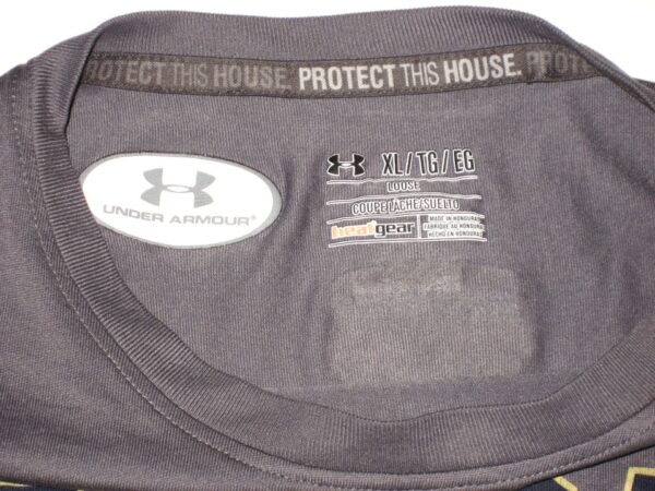Scott Daly Team Issed & Signed Official Notre Dame Fighting Irish Football Music City Bowl Under Armour XL Shirt