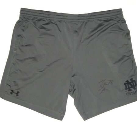 Tommy Kraemer Player Issued & Signed Official Notre Dame Fighting Irish #78 Under Armour 3XL Shorts