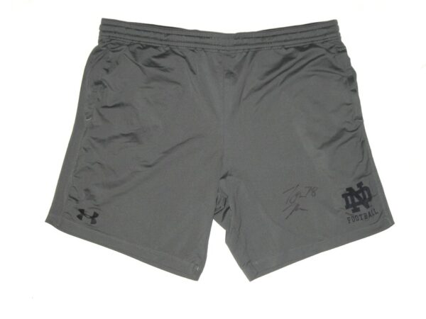 Tommy Kraemer Player Issued & Signed Official Notre Dame Fighting Irish #78 Under Armour 3XL Shorts