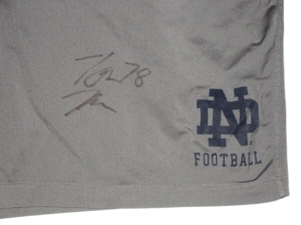 Tommy Kraemer Player Issued & Signed Official Notre Dame Fighting Irish #78 Under Armour 3XL Shorts