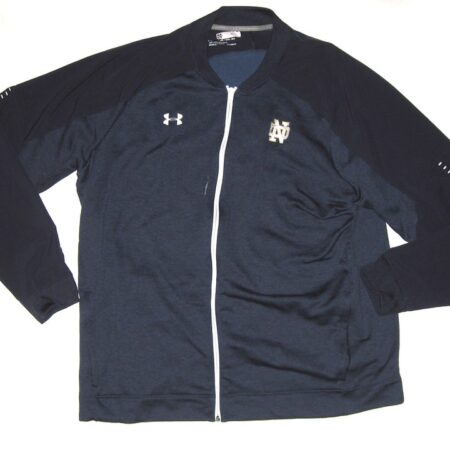 Tommy Kraemer Player Issued & Signed Official Notre Dame Fighting Irish #78 Under Armour ColdGear 3XL Full-Zip Jacket