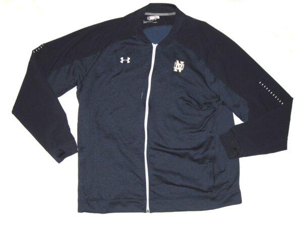 Tommy Kraemer Player Issued & Signed Official Notre Dame Fighting Irish #78 Under Armour ColdGear 3XL Full-Zip Jacket