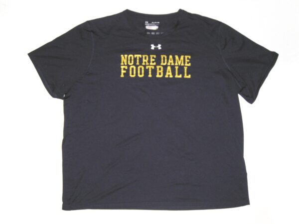 Tommy Kraemer Training Worn & Signed Official Notre Dame Fighting Irish BUILT DIFFERENT Under Armour 3XL Shirt