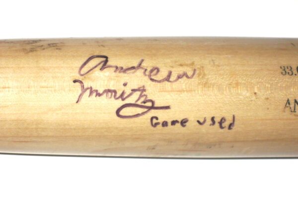Andrew Moritz 2018 Danville Braves Game Used & Signed Old Hickory Pro Maple MH5 Baseball Bat – Cracked