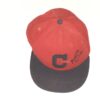 Mike Papi 2018 Spring Training Worn & Signed Official Red & Blue Cleveland Indians New Era 59FIFTY Hat