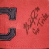 Mike Papi 2018 Spring Training Worn & Signed Official Red & Blue Cleveland Indians New Era 59FIFTY Hat