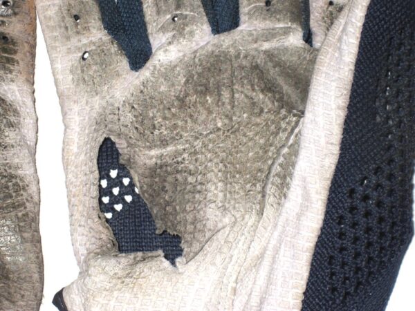 Mike Papi Columbus Clippers Game Worn & Signed Blue Lizard Skins Batting Gloves
