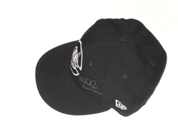 Mike Papi Game Worn & Signed Official Black Columbus Clippers New Era 59FIFTY Fitted Hat