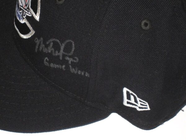 Mike Papi Game Worn & Signed Official Black Columbus Clippers New Era 59FIFTY Fitted Hat