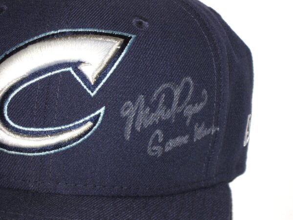 Mike Papi Game Worn & Signed Official Navy Columbus Clippers New Era 59FIFTY Hat