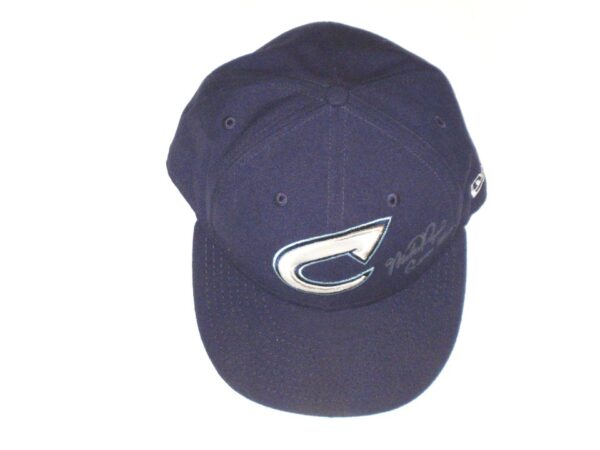 Mike Papi Game Worn & Signed Official Navy Columbus Clippers New Era 59FIFTY Hat