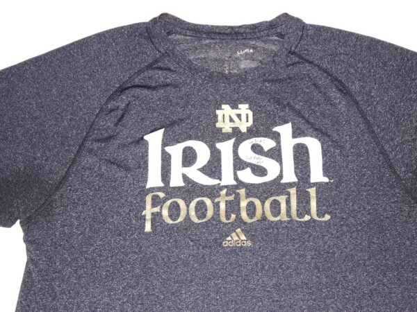 Scott Daly Team Issued & Signed Official Notre Dame Fighting Irish Football Adidas Climalite Shirt