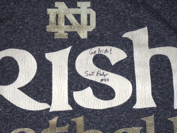 Scott Daly Team Issued & Signed Official Notre Dame Fighting Irish Football Adidas Climalite Shirt