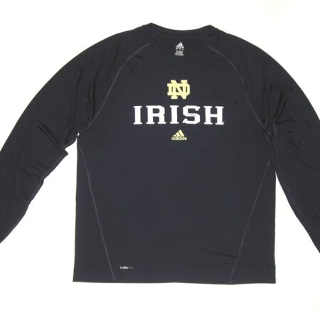 Scott Daly Team Issued & Signed Official Notre Dame Fighting Irish Long Sleeve Adidas Shirt