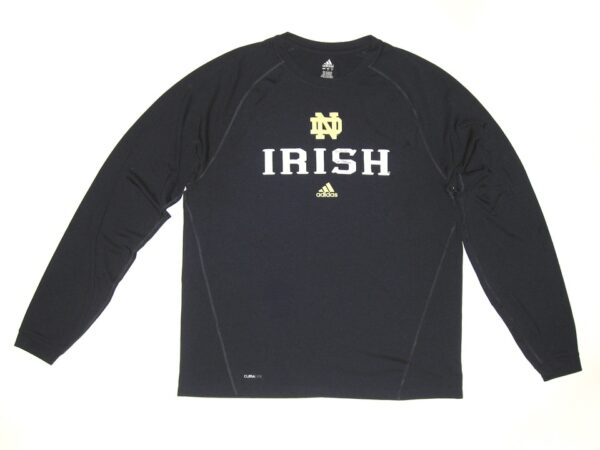 Scott Daly Team Issued & Signed Official Notre Dame Fighting Irish Long Sleeve Adidas Shirt