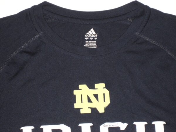 Scott Daly Team Issued & Signed Official Notre Dame Fighting Irish Long Sleeve Adidas Shirt