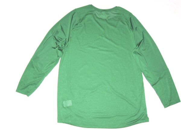 Tommy Kraemer Player Issued & Signed Official Green Notre Dame Fighting Irish #78 Under Armour Long Sleeve 3XL Shirt