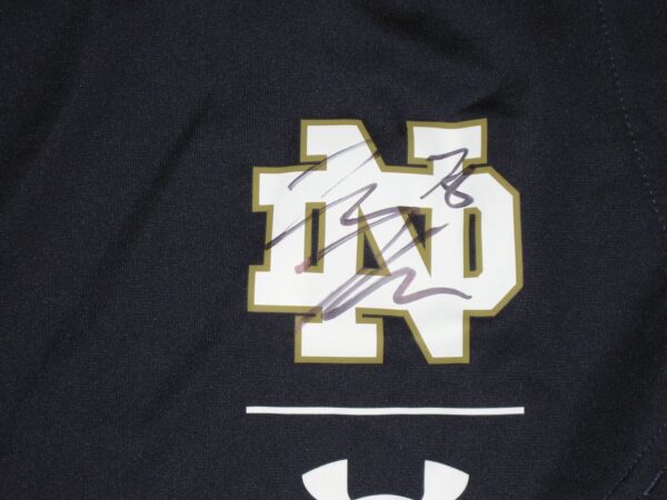 Tommy Kraemer Player Issued & Signed Official Notre Dame Fighting Irish #78 Under Armour 3XL Shorts