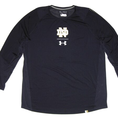 Tommy Kraemer Player Issued & Signed Official Notre Dame Fighting Irish #78 Under Armour HeatGear 3XL Shirt