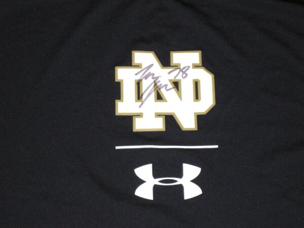 Tommy Kraemer Player Issued & Signed Official Notre Dame Fighting Irish #78 Under Armour HeatGear 3XL Shirt