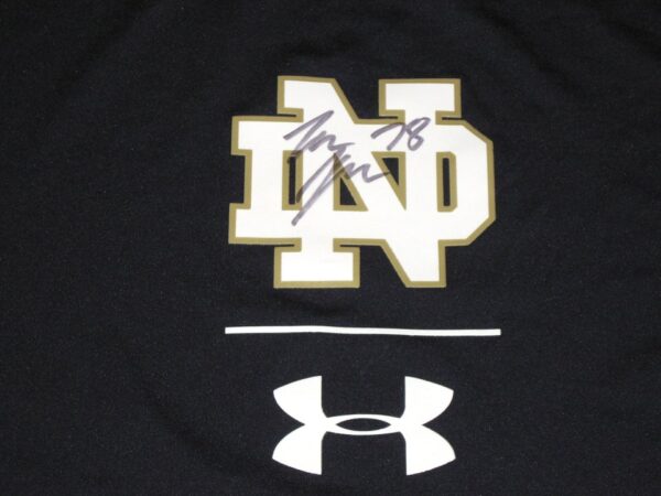 Tommy Kraemer Player Issued & Signed Official Notre Dame Fighting Irish #78 Under Armour HeatGear 3XL Shirt