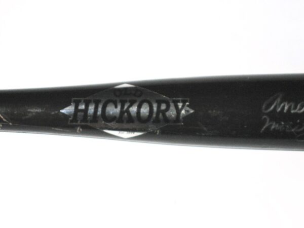 Andrew Moritz 2018 Danville Braves Game Used & Signed Black Pro Model MH5 Old Hickory Maple Baseball Bat – Cracked