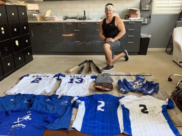 Blake Gailen with Practice Worn & Signed Team Israel Baseball Rawlings Short Sleeve Pullover Zip-Up - Worn During 2020 Olympic Qualifiers!!!